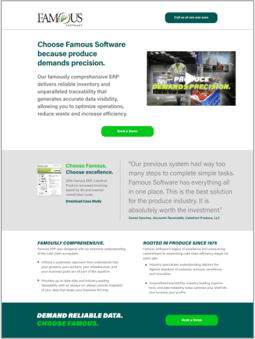 Famous Software Landing Page Famous Software Landing Page